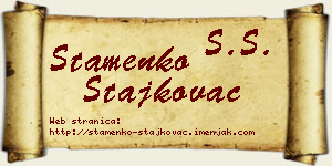 Stamenko Stajkovac vizit kartica